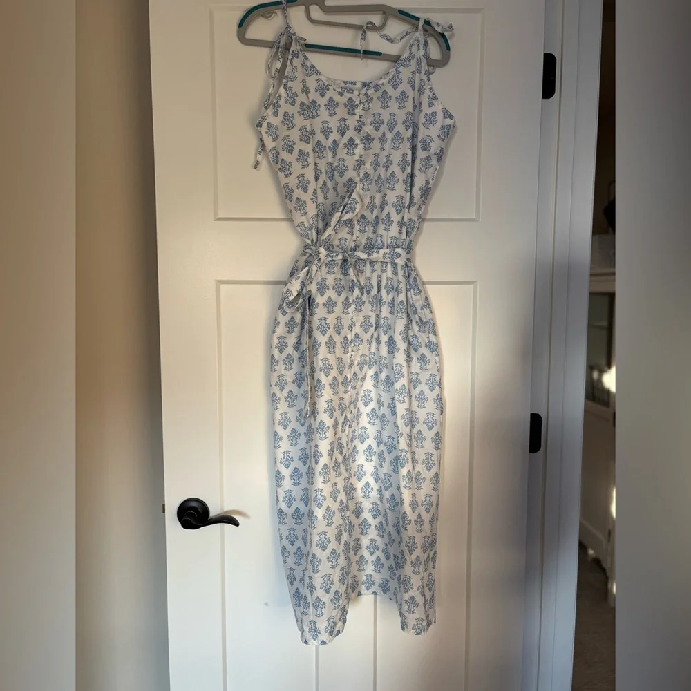 Blue and White‎ Midi Dress